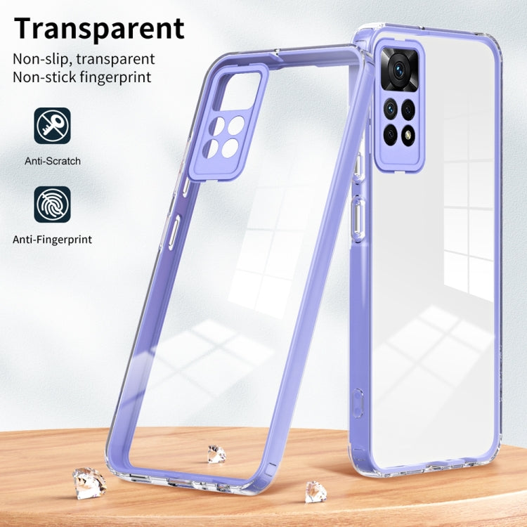 For Xiaomi Redmi Note 12 Pro 4G 3 in 1 Clear TPU Color PC Frame Phone Case