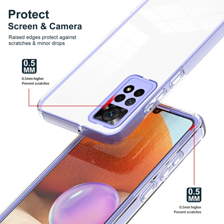 For Xiaomi Redmi Note 12 Pro 4G 3 in 1 Clear TPU Color PC Frame Phone Case