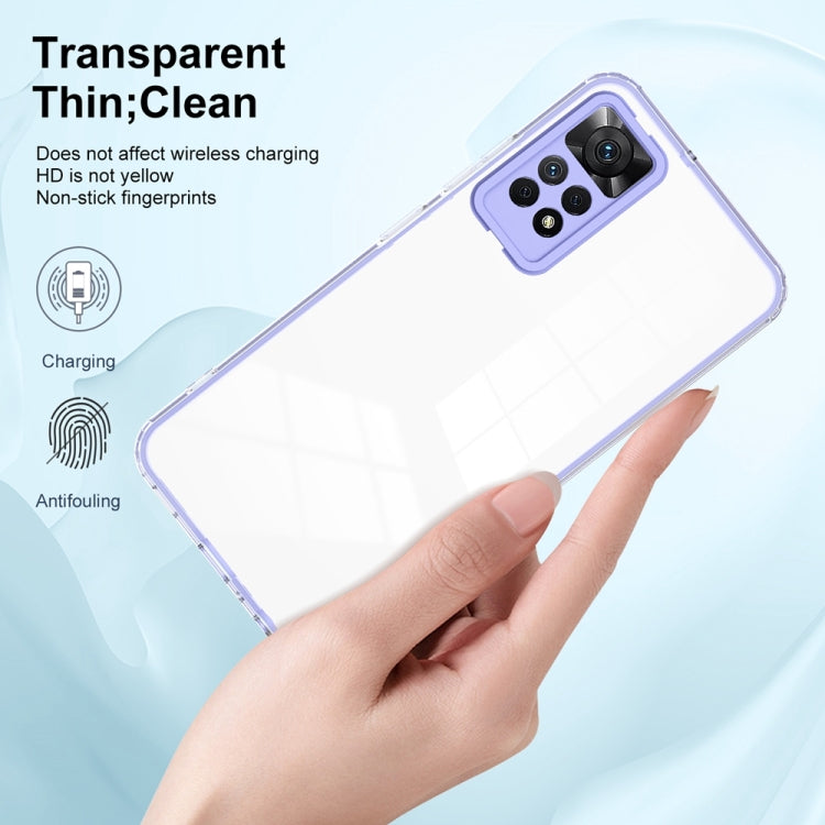 For Xiaomi Redmi Note 12 Pro 4G 3 in 1 Clear TPU Color PC Frame Phone Case