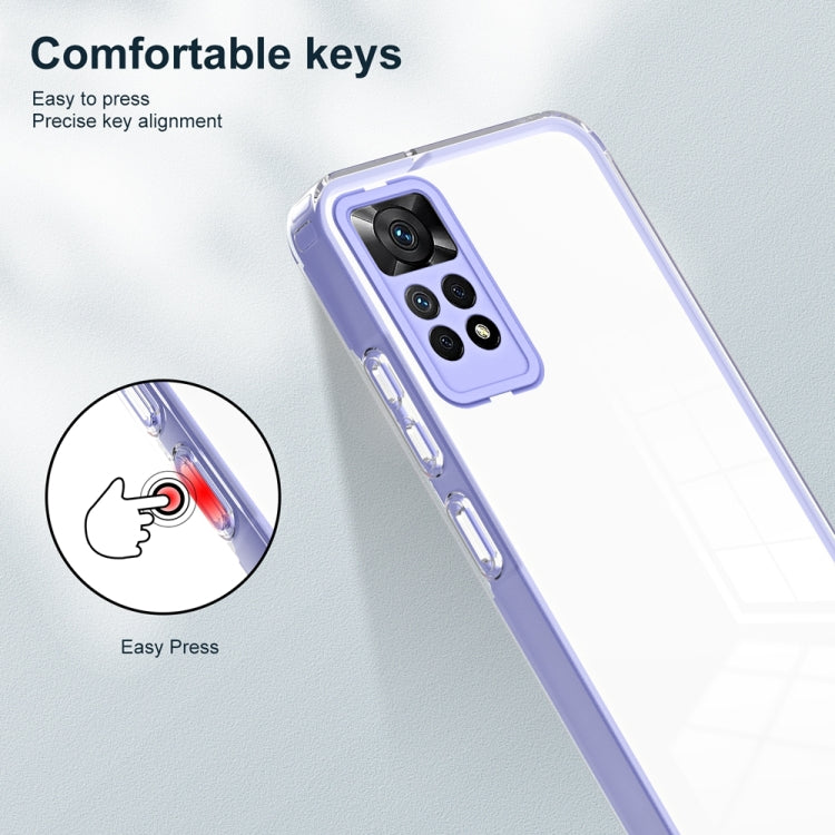 For Xiaomi Redmi Note 12 Pro 4G 3 in 1 Clear TPU Color PC Frame Phone Case