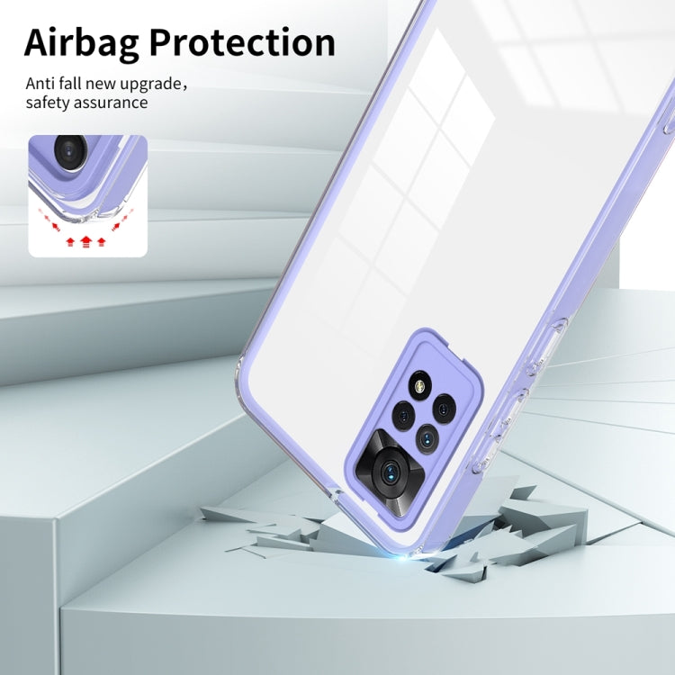 For Xiaomi Redmi Note 12 Pro 4G 3 in 1 Clear TPU Color PC Frame Phone Case