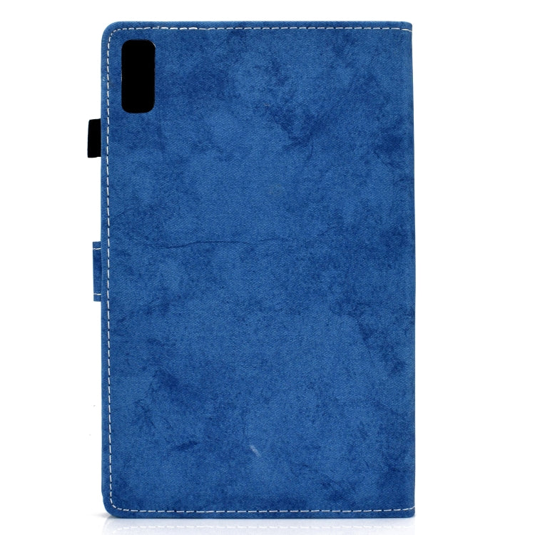 For Lenovo Tab M9 Marble Style Cloth Texture PU Tablet Protective Case