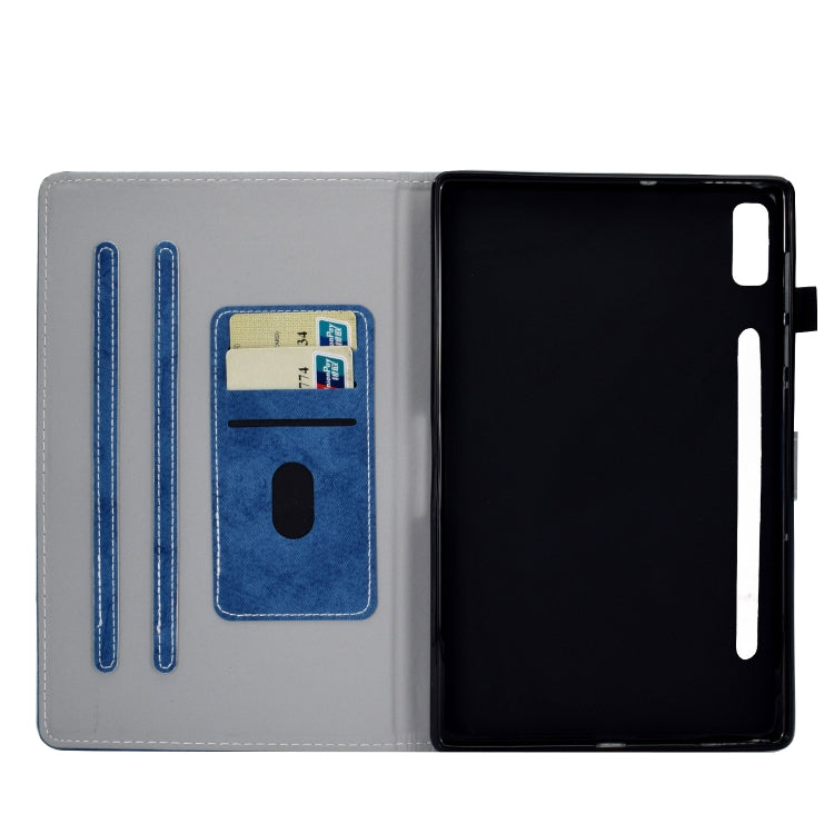 For Lenovo Tab P11 Pro Gen 2 Marble Style Cloth Texture PU Tablet Protective Case