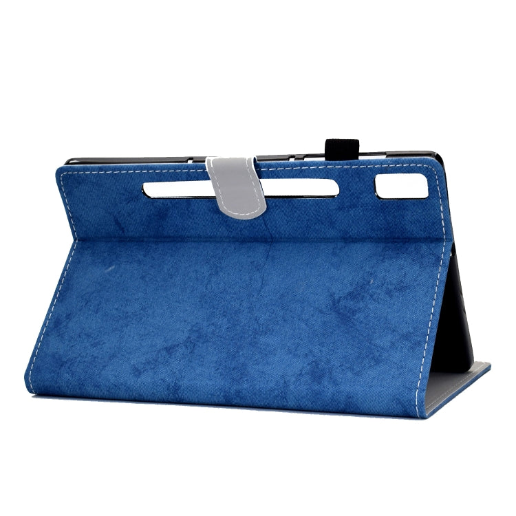 For Lenovo Tab P11 Pro Gen 2 Marble Style Cloth Texture PU Tablet Protective Case