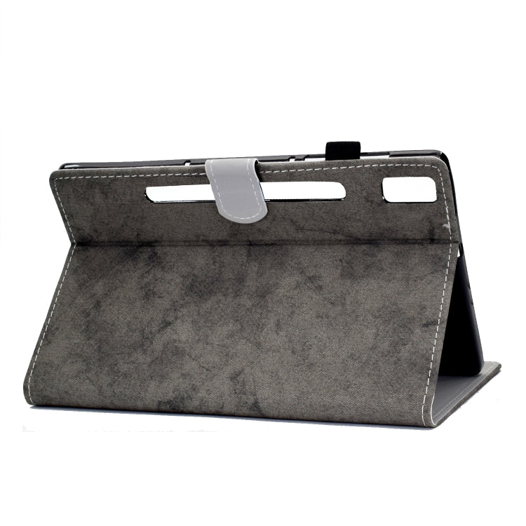 For Lenovo Tab P11 Pro Gen 2 Marble Style Cloth Texture PU Tablet Protective Case