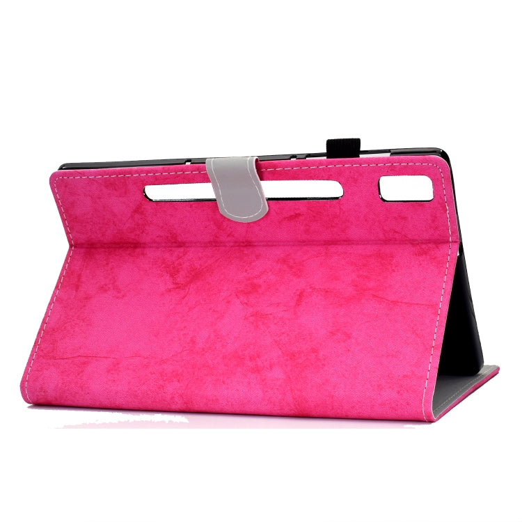 For Lenovo Tab P11 Pro Gen 2 Marble Style Cloth Texture PU Tablet Protective Case