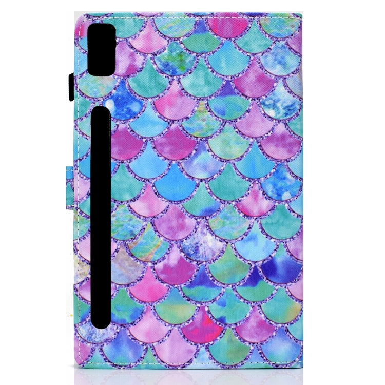 For Lenovo Tab P11 Pro Gen 2 Sewing Thread Horizontal Painted Tablet Leather Case