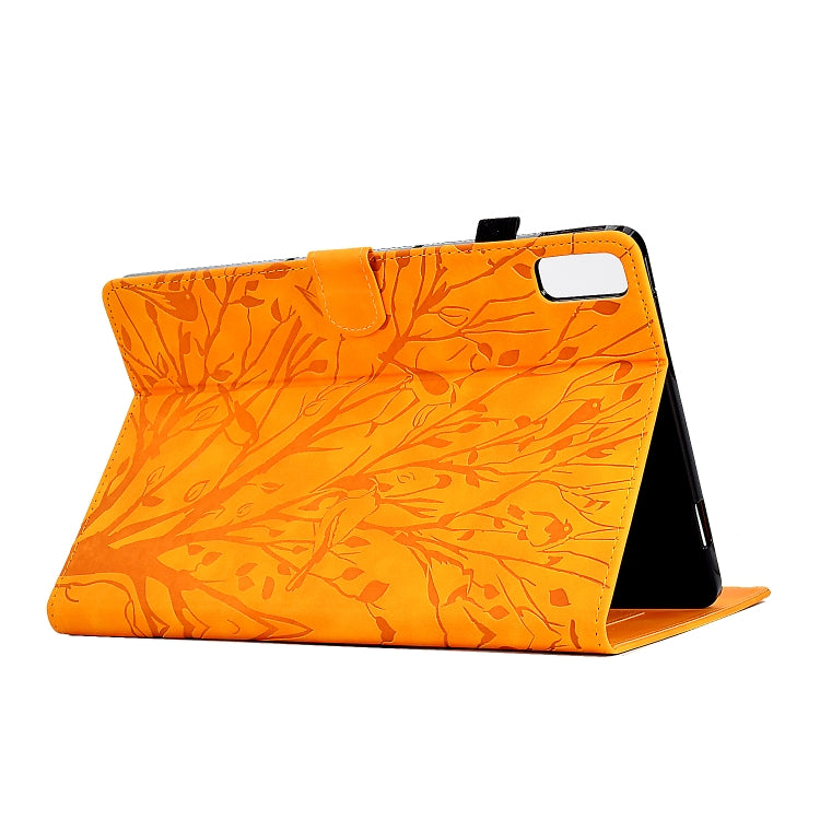 For Lenovo Tab M9 Fortune Tree Pressure Flower PU Tablet Case