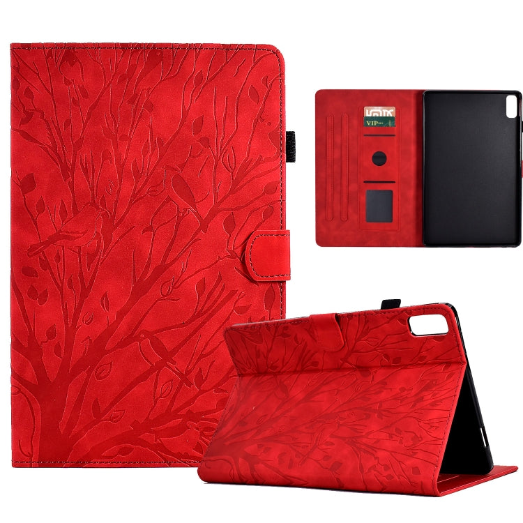 For Lenovo Tab M9 Fortune Tree Pressure Flower PU Tablet Case