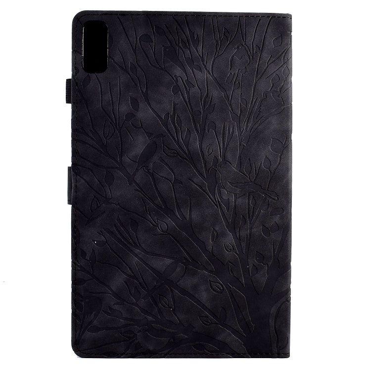 For Lenovo Tab P11 Gen 2 Fortune Tree Pressure Flower PU Tablet Case