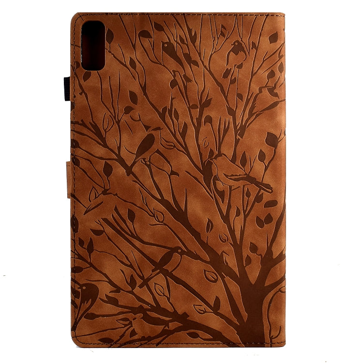 For Lenovo Tab P11 Gen 2 Fortune Tree Pressure Flower PU Tablet Case