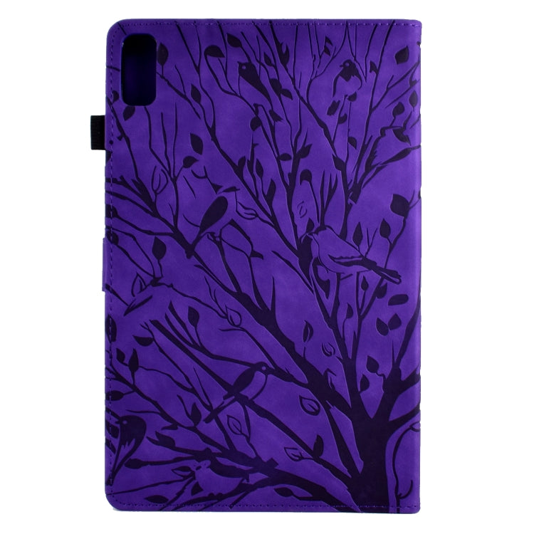 For Lenovo Tab P11 Gen 2 Fortune Tree Pressure Flower PU Tablet Case