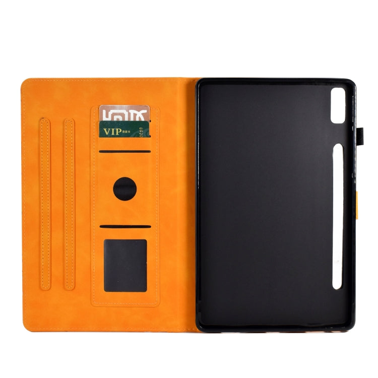 For Lenovo Tab P11 Pro Gen 2 Fortune Tree Pressure Flower PU Tablet Case