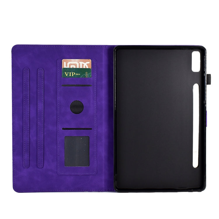 For Lenovo Tab P11 Pro Gen 2 Fortune Tree Pressure Flower PU Tablet Case