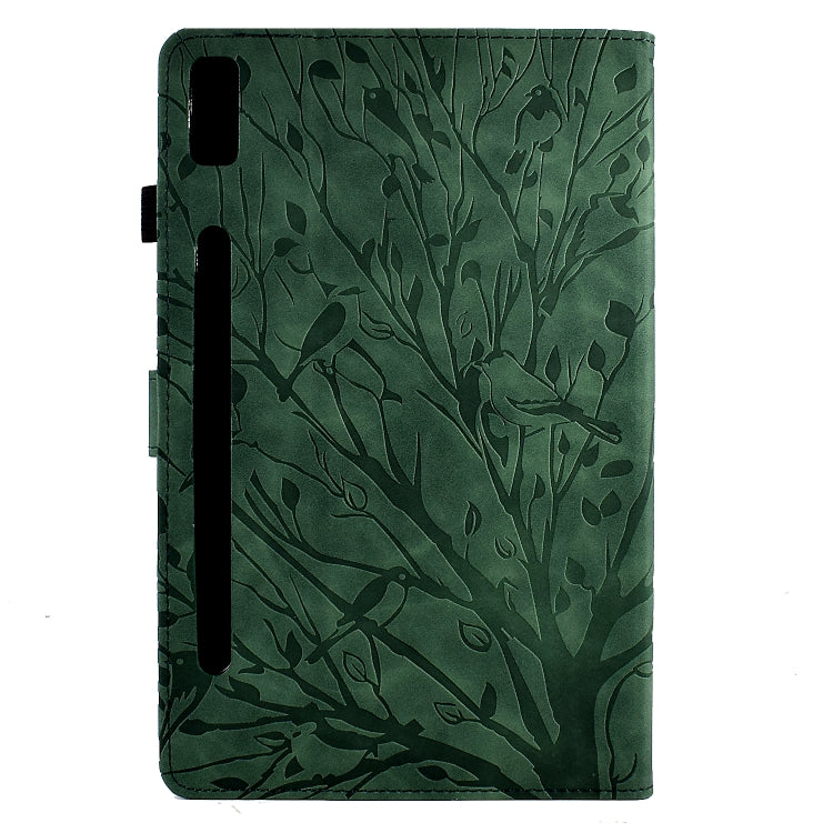 For Lenovo Tab P11 Pro Gen 2 Fortune Tree Pressure Flower PU Tablet Case