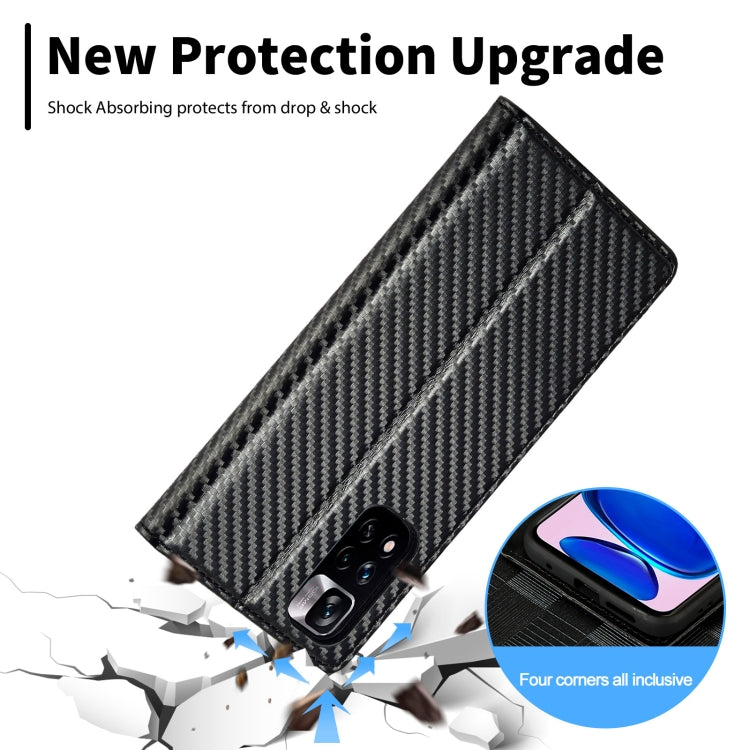 For Xiaomi Redmi Note 12 Pro 4G Global LC.IMEEKE Carbon Fiber Leather Phone Case