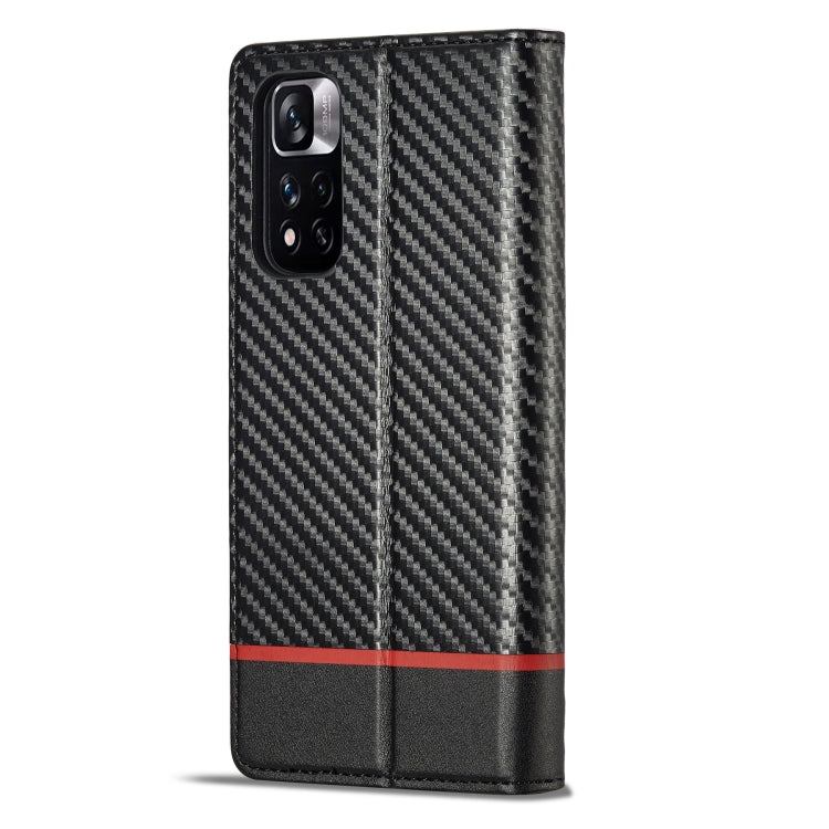 For Xiaomi Redmi Note 12 Pro 4G Global LC.IMEEKE Carbon Fiber Leather Phone Case