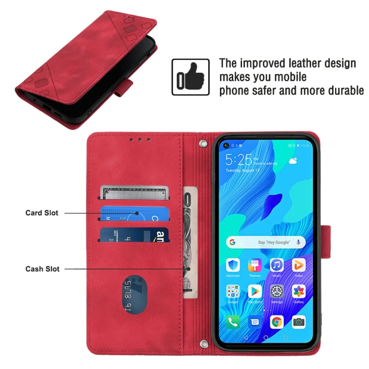 For Huawei nova 5T / Honor 20 Skin-feel Embossed Leather Phone Case