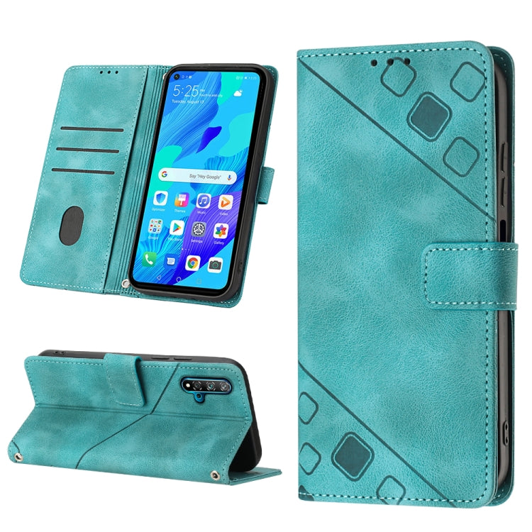 For Huawei nova 5T / Honor 20 Skin-feel Embossed Leather Phone Case