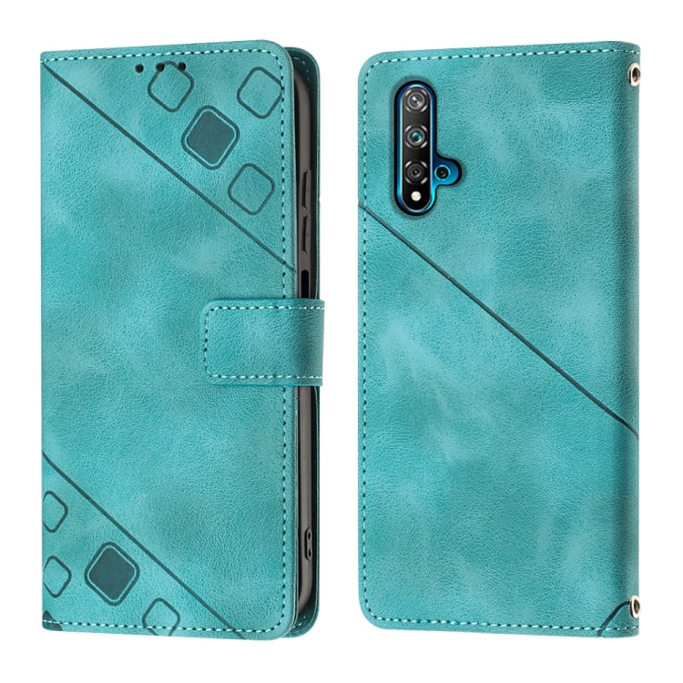For Huawei nova 5T / Honor 20 Skin-feel Embossed Leather Phone Case