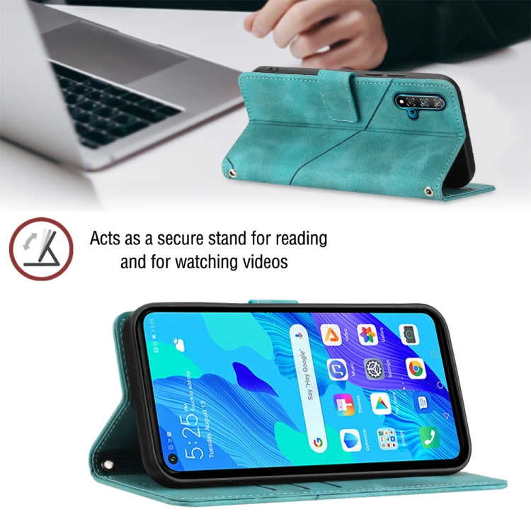 For Huawei nova 5T / Honor 20 Skin-feel Embossed Leather Phone Case