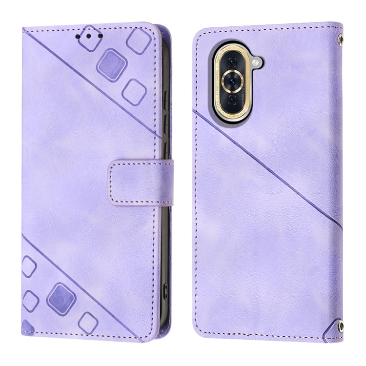 For Huawei nova 10 Pro Skin-feel Embossed Leather Phone Case