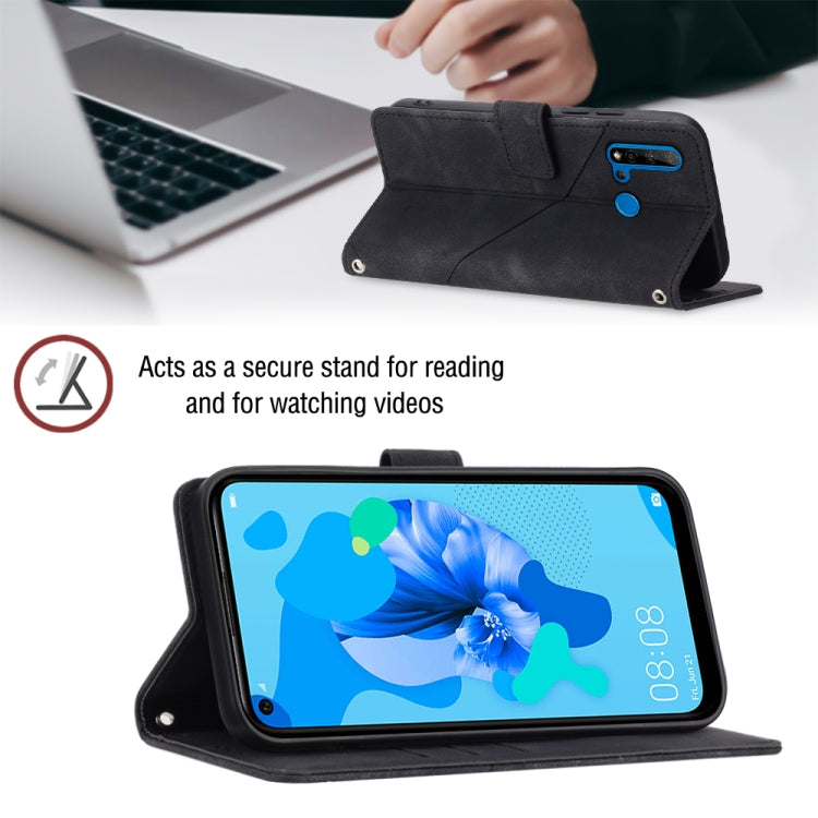 For Huawei P20 lite 2019 / nova 5i Skin-feel Embossed Leather Phone Case