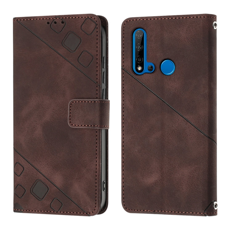 For Huawei P20 lite 2019 / nova 5i Skin-feel Embossed Leather Phone Case