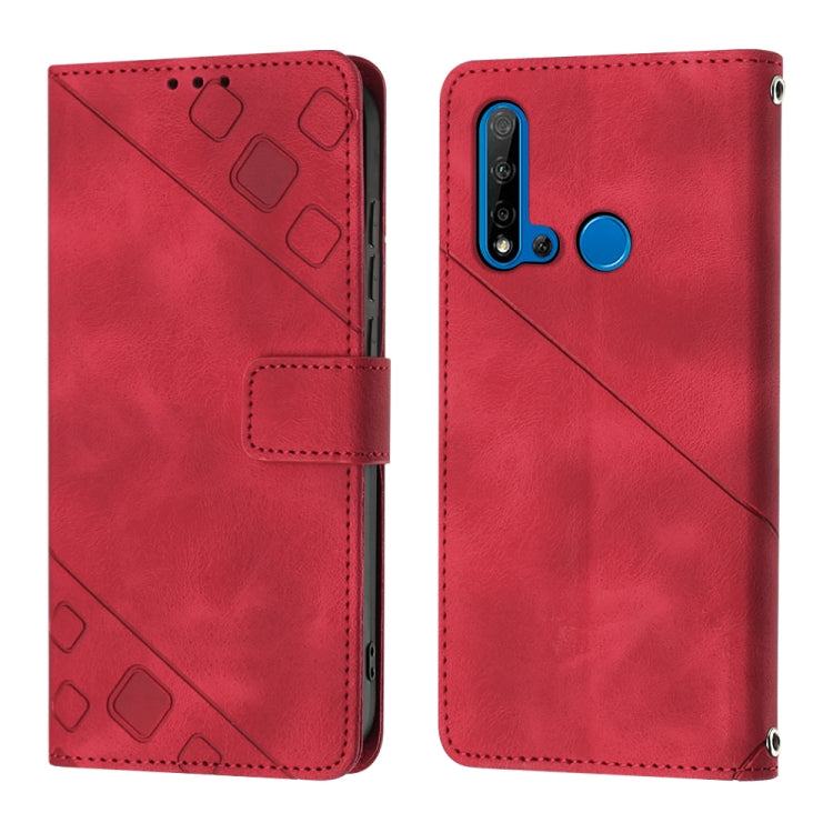 For Huawei P20 lite 2019 / nova 5i Skin-feel Embossed Leather Phone Case