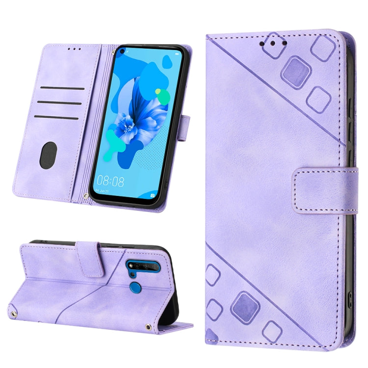 For Huawei P20 lite 2019 / nova 5i Skin-feel Embossed Leather Phone Case