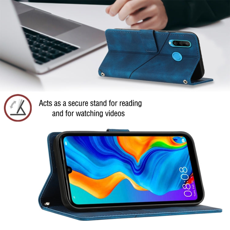 For Huawei P30 lite Skin-feel Embossed Leather Phone Case