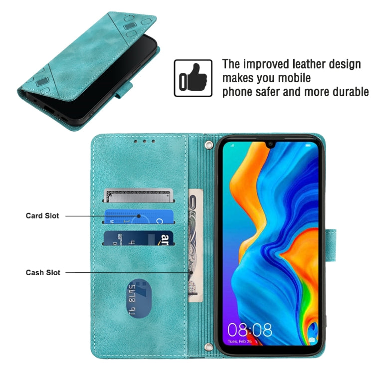 For Huawei P30 lite Skin-feel Embossed Leather Phone Case