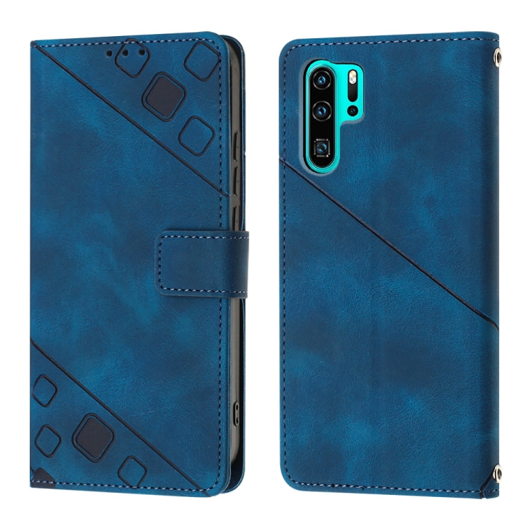 For Huawei P30 Pro Skin-feel Embossed Leather Phone Case