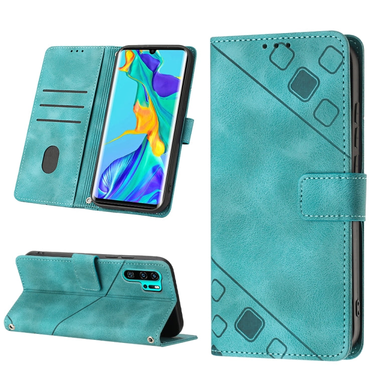 For Huawei P30 Pro Skin-feel Embossed Leather Phone Case