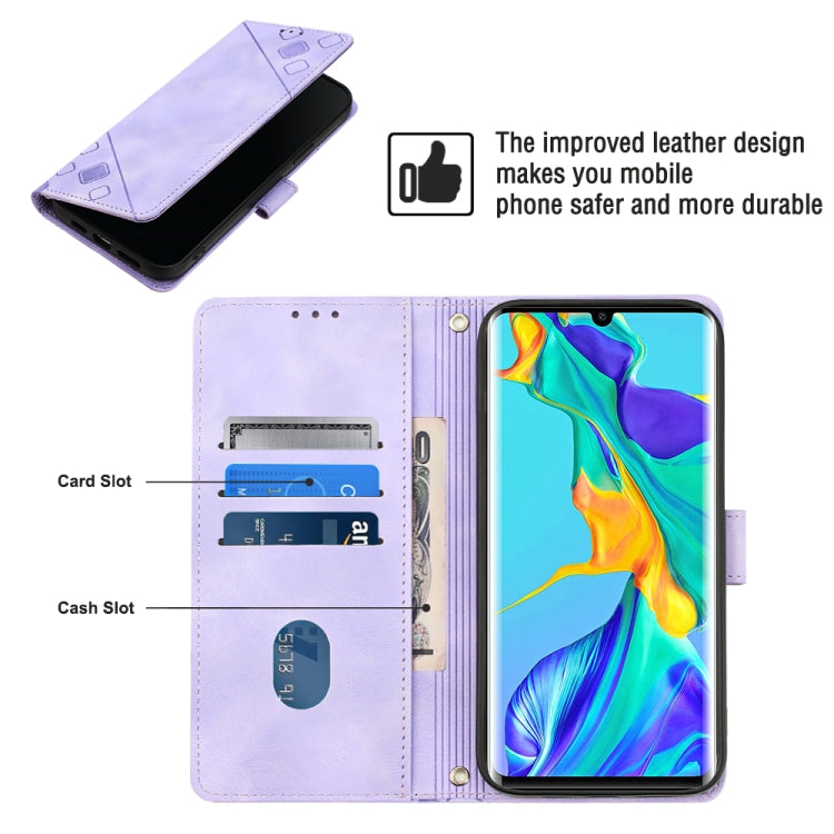 For Huawei P30 Pro Skin-feel Embossed Leather Phone Case