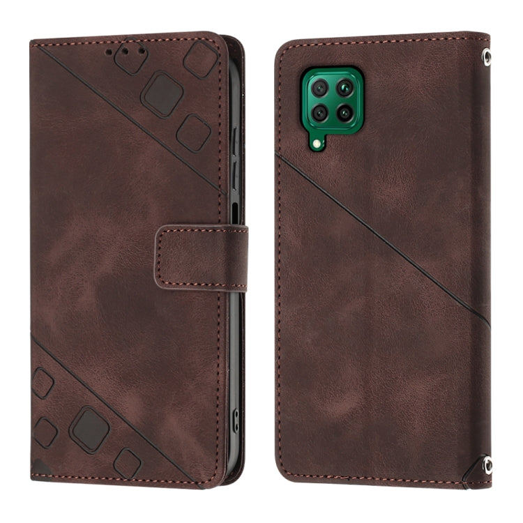 For Huawei P40 lite/nova 6 SE / nova 7i Skin-feel Embossed Leather Phone Case