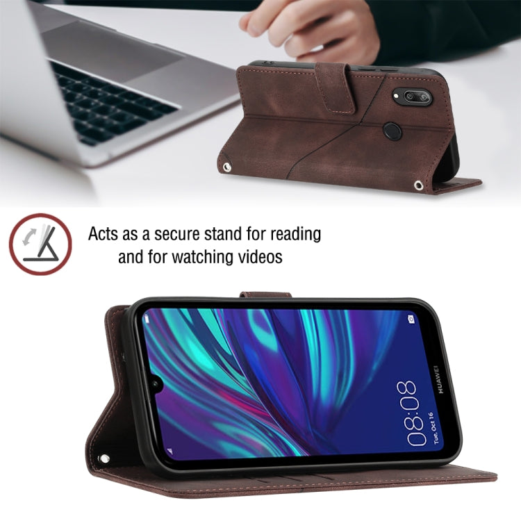 For Huawei Y7 2019 / Enjoy 9 Skin-feel Embossed Leather Phone Case