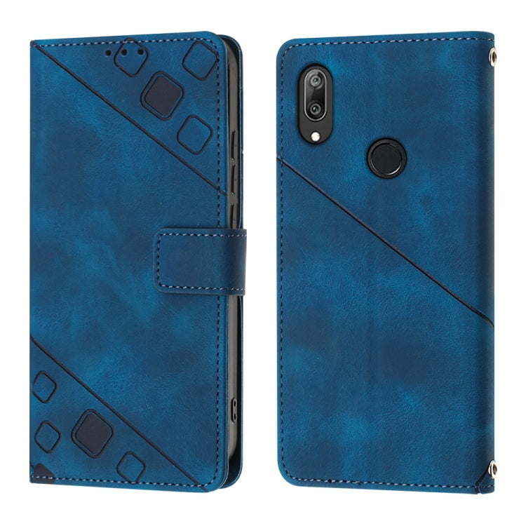 For Huawei Y7 2019 / Enjoy 9 Skin-feel Embossed Leather Phone Case