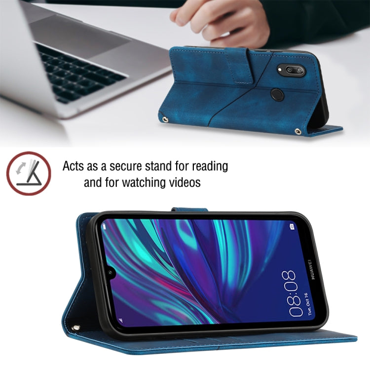 For Huawei Y7 2019 / Enjoy 9 Skin-feel Embossed Leather Phone Case