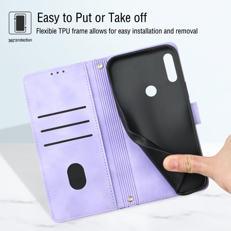 For Huawei Y7 2019 / Enjoy 9 Skin-feel Embossed Leather Phone Case