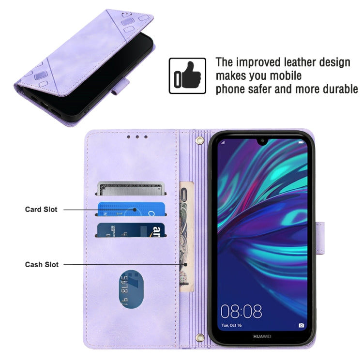 For Huawei Y7 2019 / Enjoy 9 Skin-feel Embossed Leather Phone Case