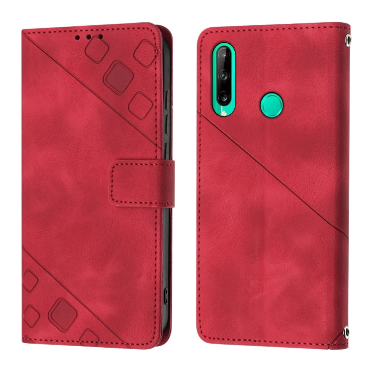 For Huawei Y7p/Honor 9C Global/P40 lite E Skin-feel Embossed Leather Phone Case