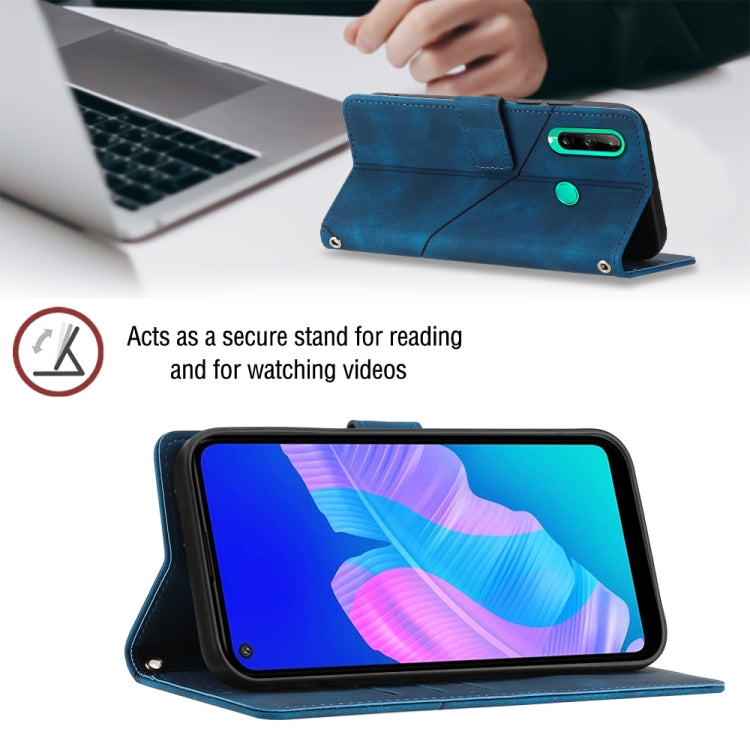 For Huawei Y7p/Honor 9C Global/P40 lite E Skin-feel Embossed Leather Phone Case