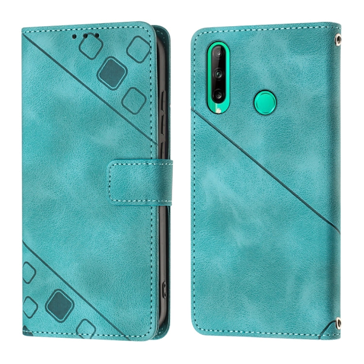 For Huawei Y7p/Honor 9C Global/P40 lite E Skin-feel Embossed Leather Phone Case
