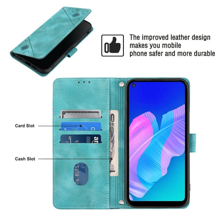 For Huawei Y7p/Honor 9C Global/P40 lite E Skin-feel Embossed Leather Phone Case