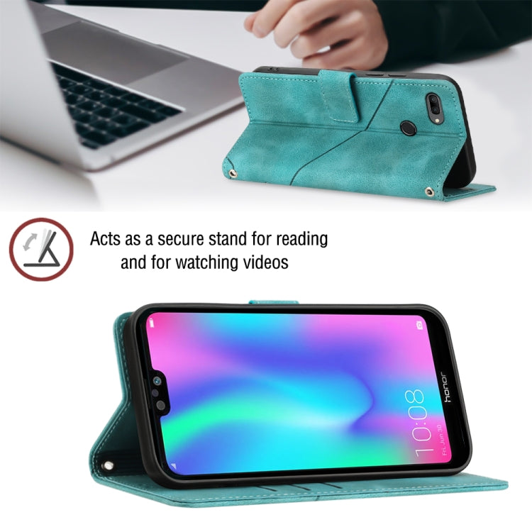 For Huawei Enjoy 7S/Honor 9 Lite/Honor 9i Skin-feel Embossed Leather Phone Case