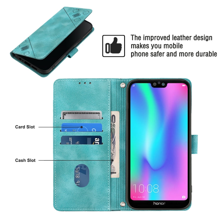 For Huawei Enjoy 7S/Honor 9 Lite/Honor 9i Skin-feel Embossed Leather Phone Case