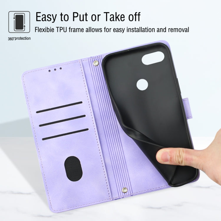 For Huawei Enjoy 7S/Honor 9 Lite/Honor 9i Skin-feel Embossed Leather Phone Case