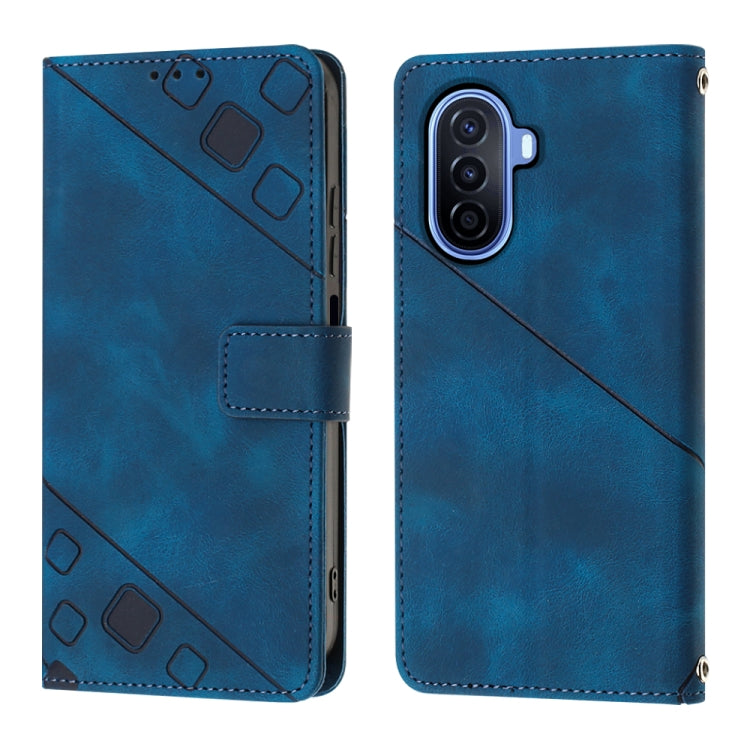 For Huawei Enjoy 50 / nova Y70 Plus Global Skin-feel Embossed Leather Phone Case