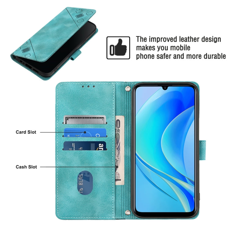 For Huawei Enjoy 50 / nova Y70 Plus Global Skin-feel Embossed Leather Phone Case